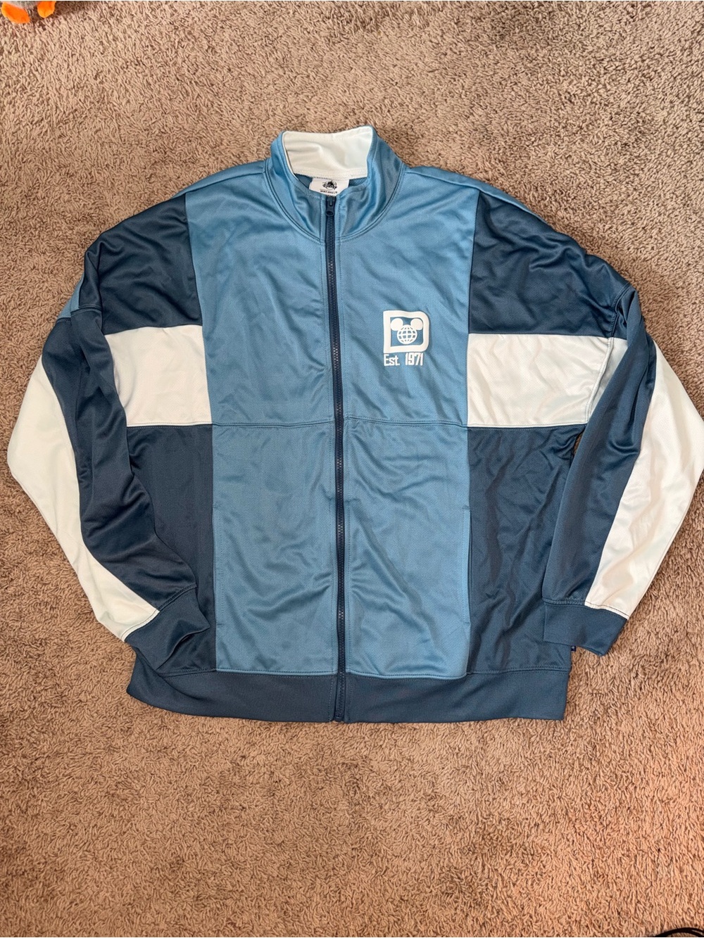 Men's Blue Walt Disney World Zip-Up Track Jacket size Large